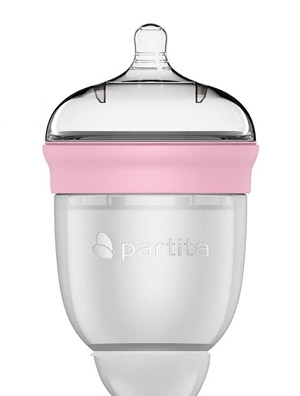 partita一字扣粗糧奶瓶粉色