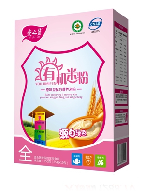 愛之藍原味型配方有機米粉盒裝