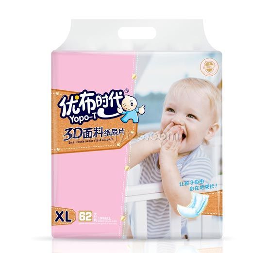 優布時代3D面料紙尿片XL62片