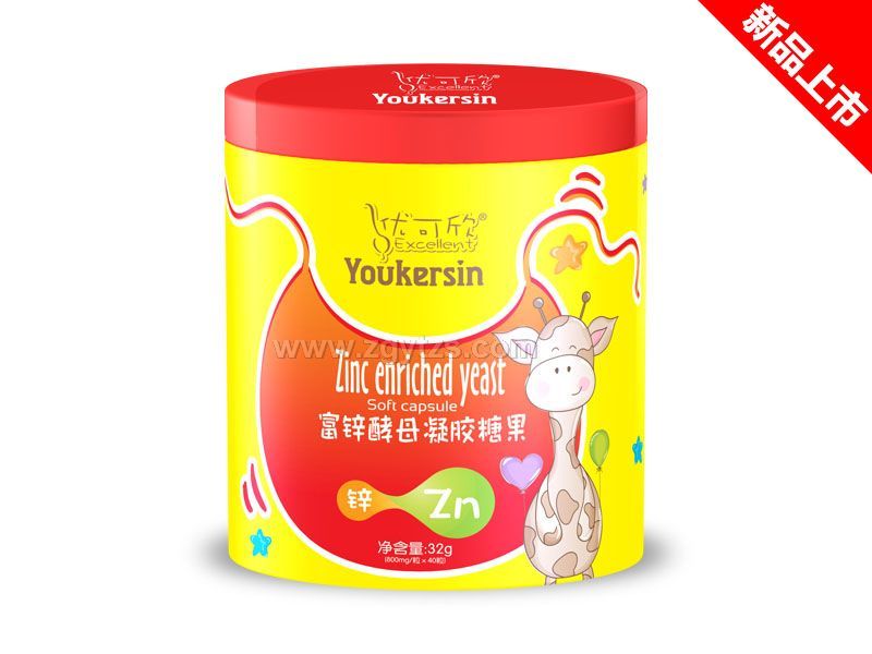 富鋅酵母凝膠糖果