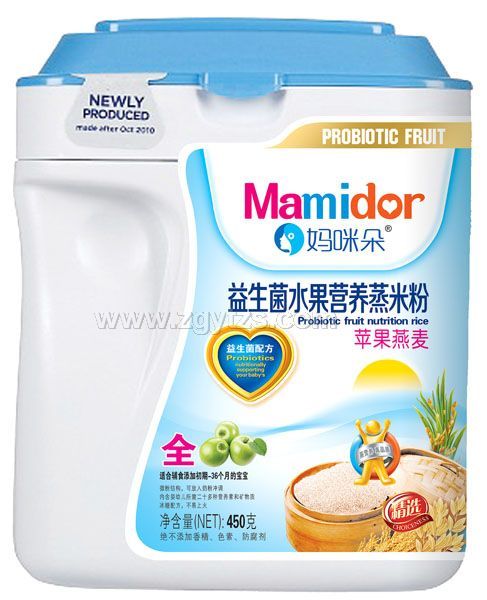 媽咪朵蘋果燕麥益生菌水果營養蒸米粉