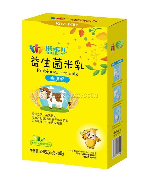 米素兒益生菌米乳-鐵鋅鈣配方盒裝