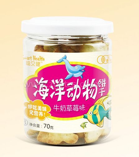聰又健海洋動物餅干(牛奶草莓味)