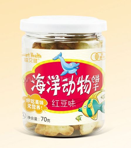 聰又健海洋動物餅干(紅豆味)