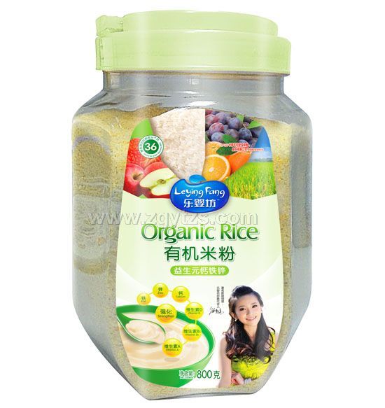 樂(lè)嬰坊有機(jī)米粉益生元鈣鐵鋅800克
