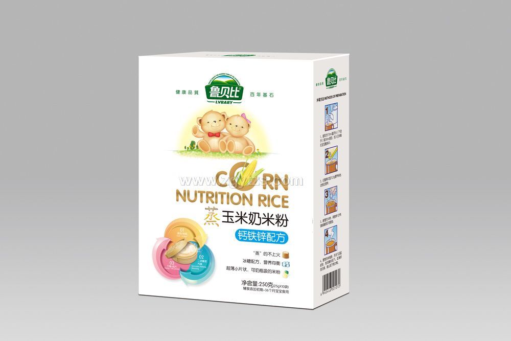 蒸玉米奶米粉鈣鐵鋅配方盒裝