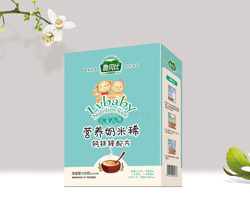 營養(yǎng)奶米稀鈣鐵鋅配方盒裝