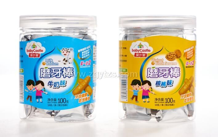 嬰爾堡磨牙棒(罐裝)牛奶味、核桃味 小零食輔食