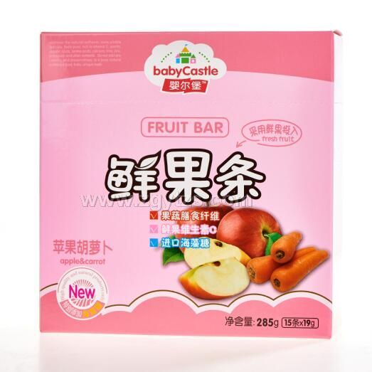 嬰爾堡鮮果條/水果條-蘋果胡蘿卜味285g 小零食輔食