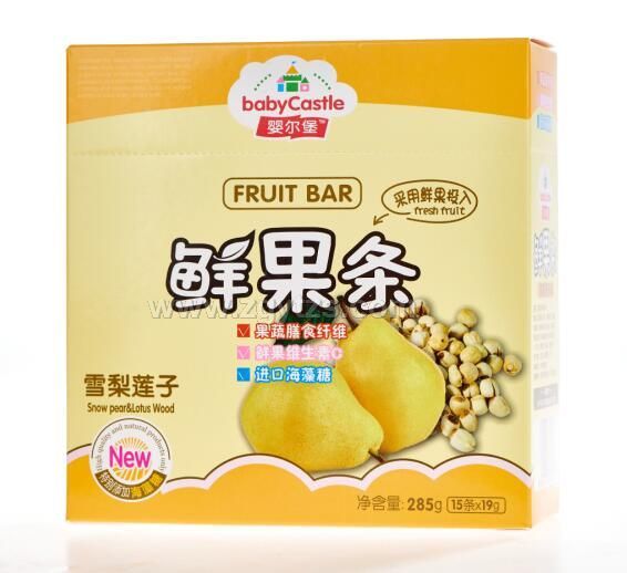 嬰爾堡鮮果條/水果條-雪梨蓮子味285g 小零食輔食