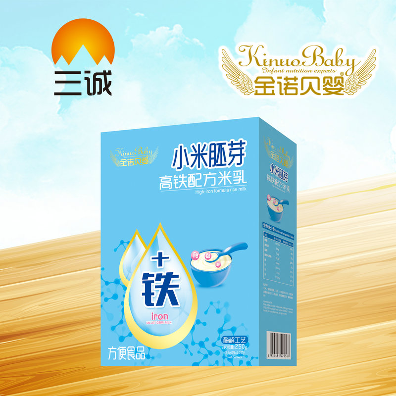 金諾貝嬰小米胚芽高鐵米乳盒裝