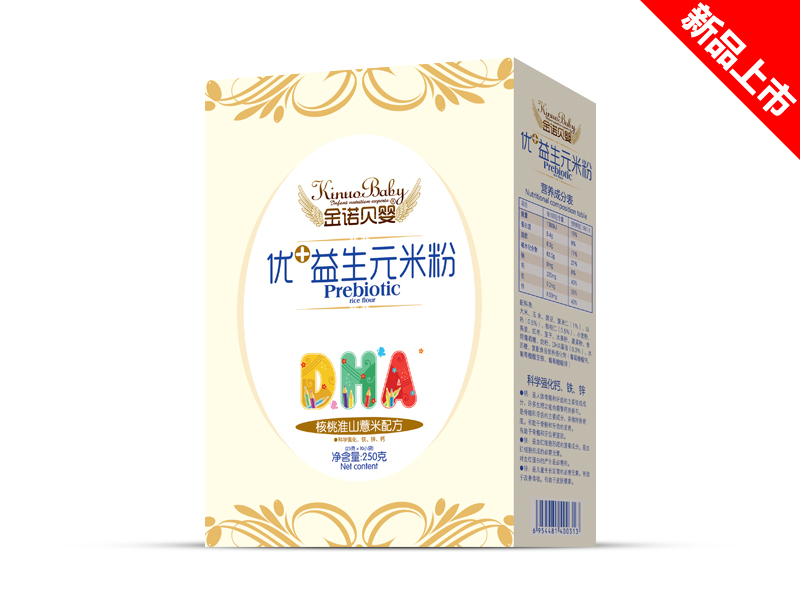 金諾貝嬰益生元優(yōu)益生元米粉核桃淮山薏米配方盒裝
