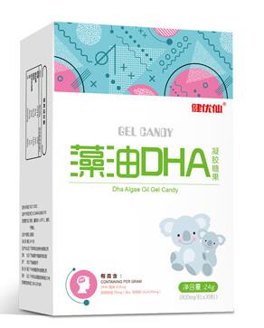 健優(yōu)仙藻油DHA凝膠糖果豎盒