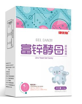 健優仙富鋅酵母凝膠糖果豎盒