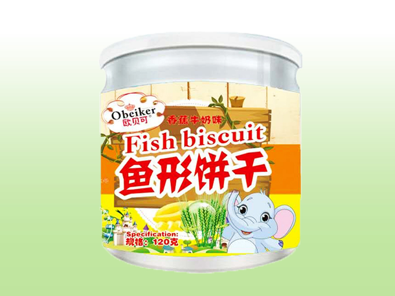 歐貝可香蕉牛奶味魚形餅干