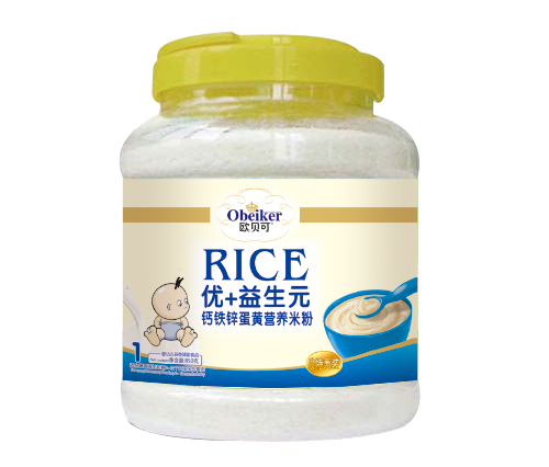 歐貝可優+益生元鈣鐵鋅蛋黃營養米粉