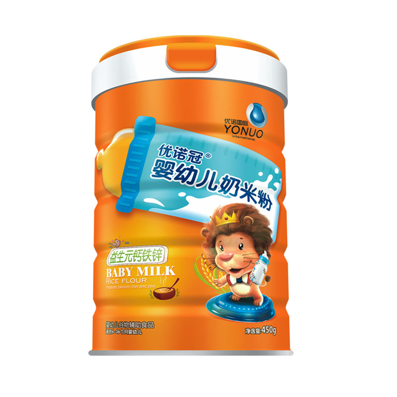 優諾冠益生元鈣鐵鋅嬰幼兒奶米粉