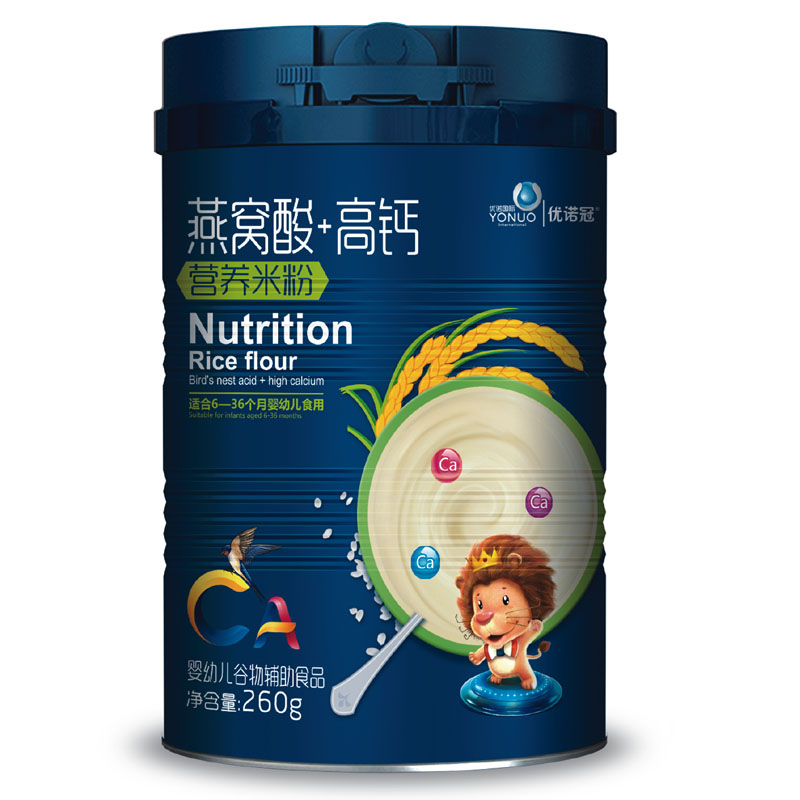 優諾冠燕窩酸鈣營養米粉