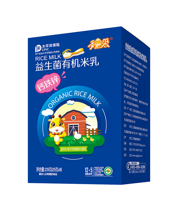 多嘉愛-益生菌有機(jī)米乳盒裝(鈣鐵鋅)