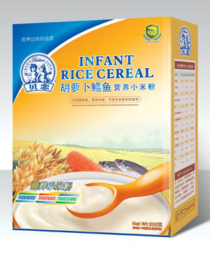 貝戀胡蘿卜鱈魚營養(yǎng)小米粉