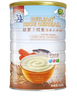 貝戀胡蘿卜鱈魚營養(yǎng)小米粉聽裝