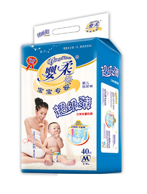 寶寶專家超級(jí)薄嬰兒紙尿褲M碼40片