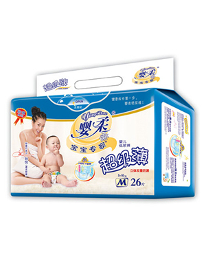 寶寶專家超級(jí)薄嬰兒紙尿褲M碼26片