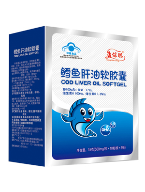 康保聰鱈魚(yú)肝油軟膠囊-嬰幼兒(藍(lán)帽)豎