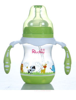 樂起180ml寬口徑PP奶瓶綠色