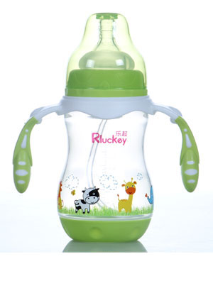 樂起240ml寬口徑PP奶瓶綠