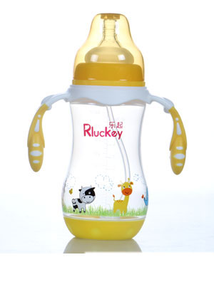 樂起300ml寬口徑PP奶瓶黃