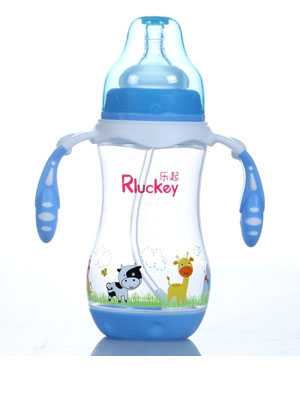 樂起300ml寬口徑PP奶瓶藍
