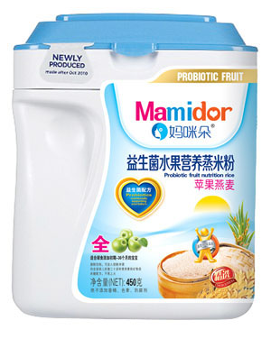 媽咪朵蘋(píng)果燕麥益生菌水果營(yíng)養(yǎng)蒸米粉