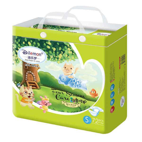 迪樂(lè)夢(mèng)纖柔舒爽嬰兒紙尿褲大包S72