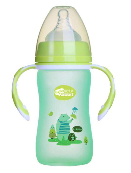 波比兔感溫安全玻璃奶瓶240ML