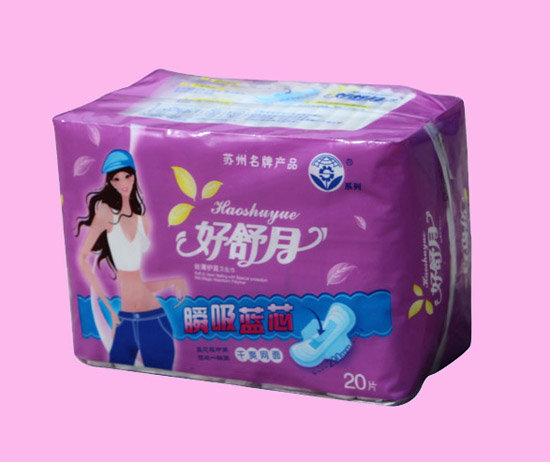 好舒月瞬吸藍芯干爽網面280MM護翼衛(wèi)生巾