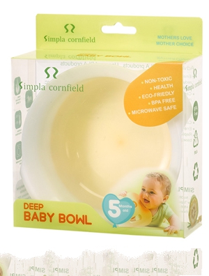 玉米田嬰童淺碗-鵝黃