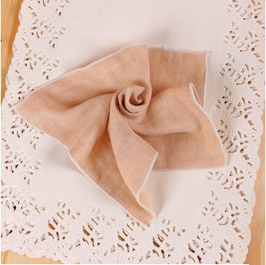 4層柔滑吸水強20X25CM嬰兒天然彩棉紗布小方巾寶寶洗臉巾吸奶巾