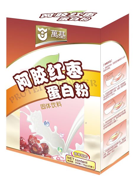 萬基阿膠紅棗蛋白質粉盒裝