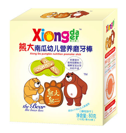 熊大熊二牌熊大南瓜幼兒營養磨牙棒