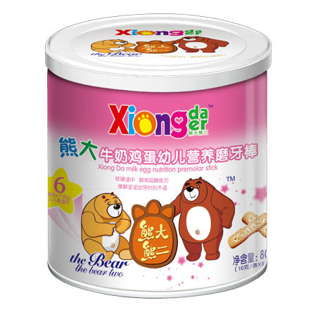 熊大熊二牌熊大牛奶雞蛋幼兒營養磨牙棒