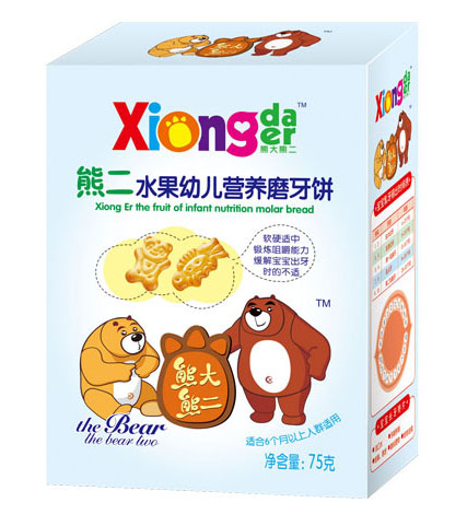 熊大熊二牌熊二水果幼兒營養磨牙餅