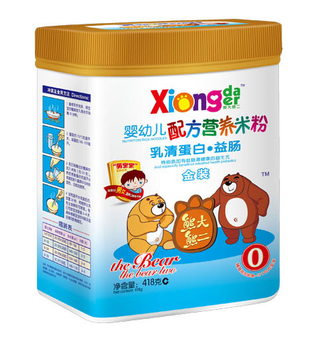 熊大熊二乳清蛋白益腸嬰幼兒營養米粉