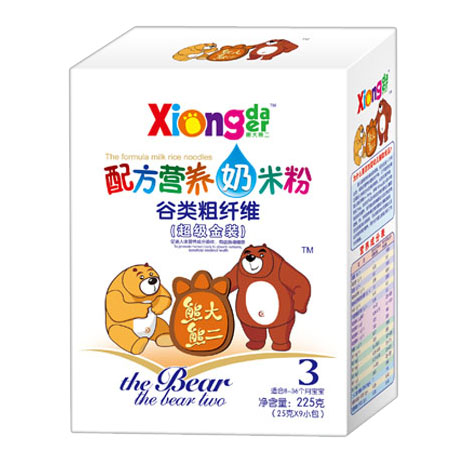 熊大熊二谷類粗纖維配方營養奶米粉