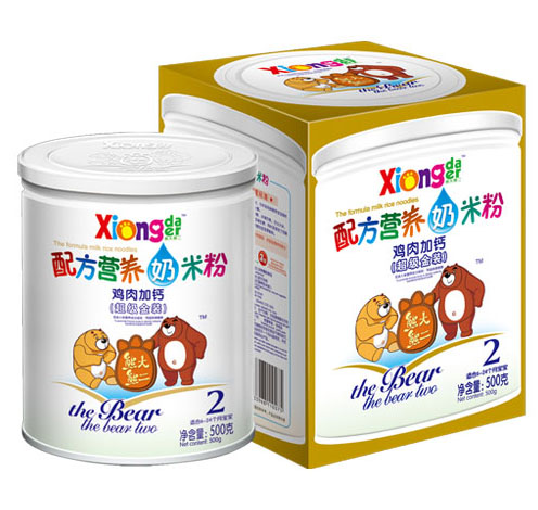 熊大熊二雞肉加鈣配方營養奶米粉