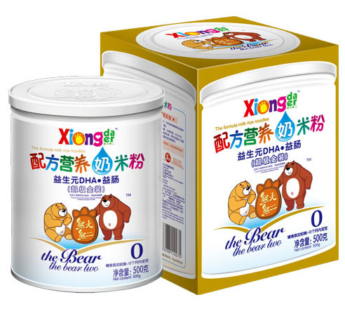 熊大熊二益生元DHA益腸配方營養奶米粉