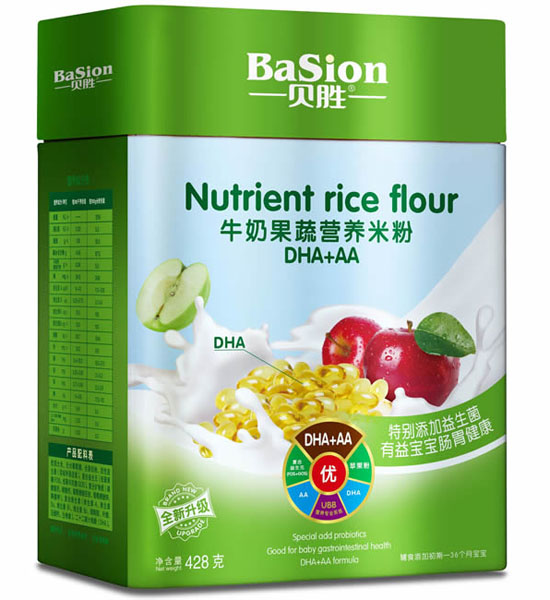 貝勝牛奶果蔬營養米粉DHA+AA