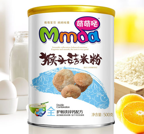 萌萌噠500克紙聽護暢鐵鋅鈣猴頭菇米粉