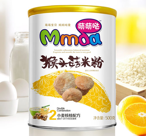 萌萌噠500克紙聽小麥核桃猴頭菇米粉