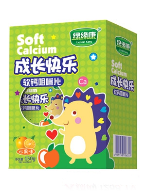 綠緣康成長快樂軟鈣咀嚼片